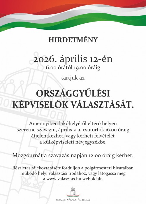 Az országgyűlési képviselők választás dátuma 2026. április 12