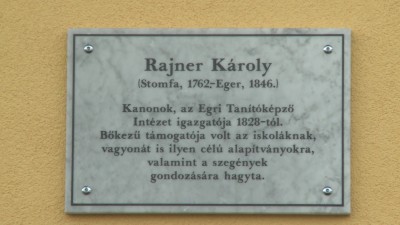 Táblát avattak Rajner Károly emlékére